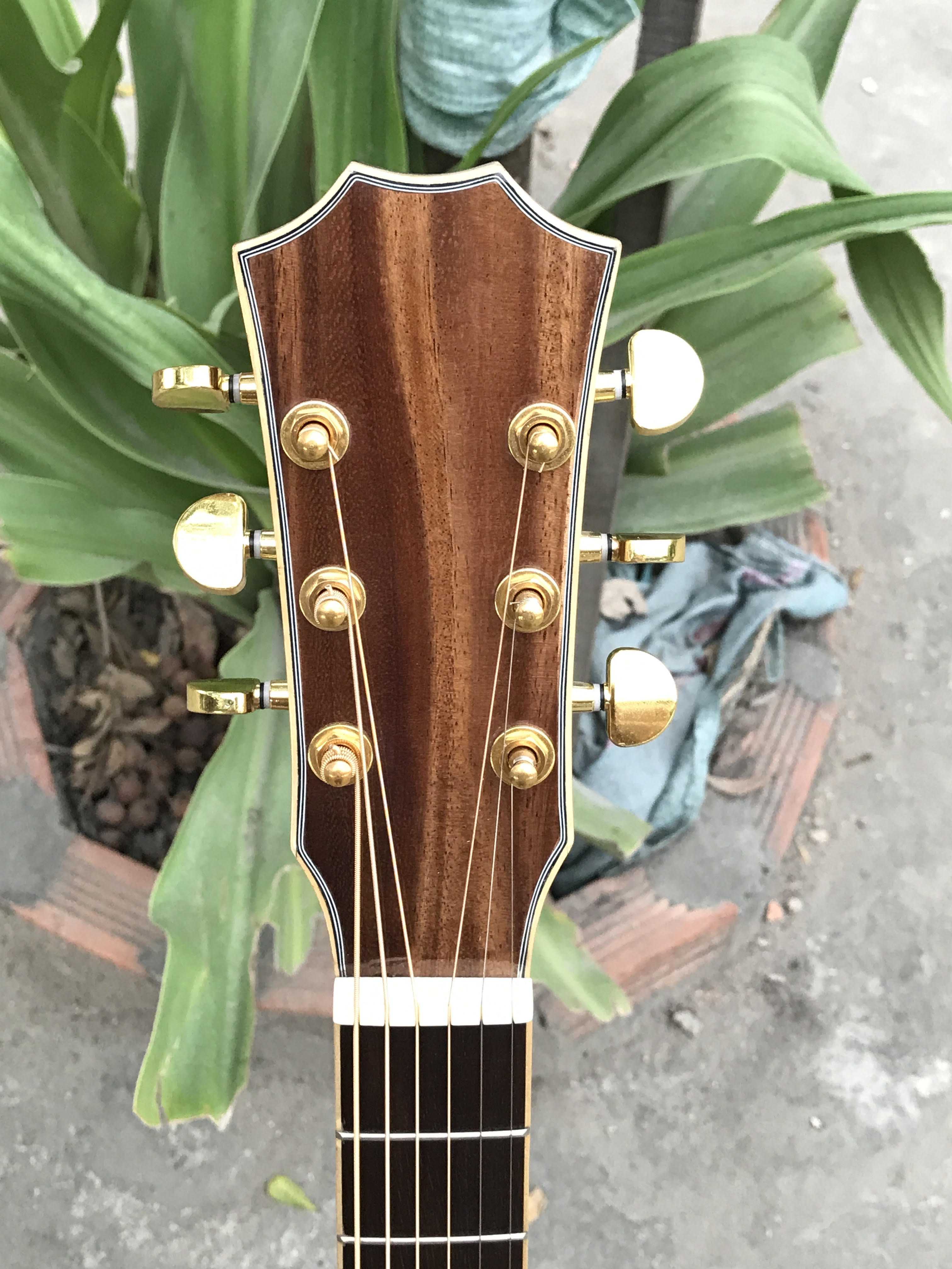 GUITAR ACOUSTIC GỖ ĐIỆP DÁNG A KHUYẾT VÁT TAY VÁT LƯNG