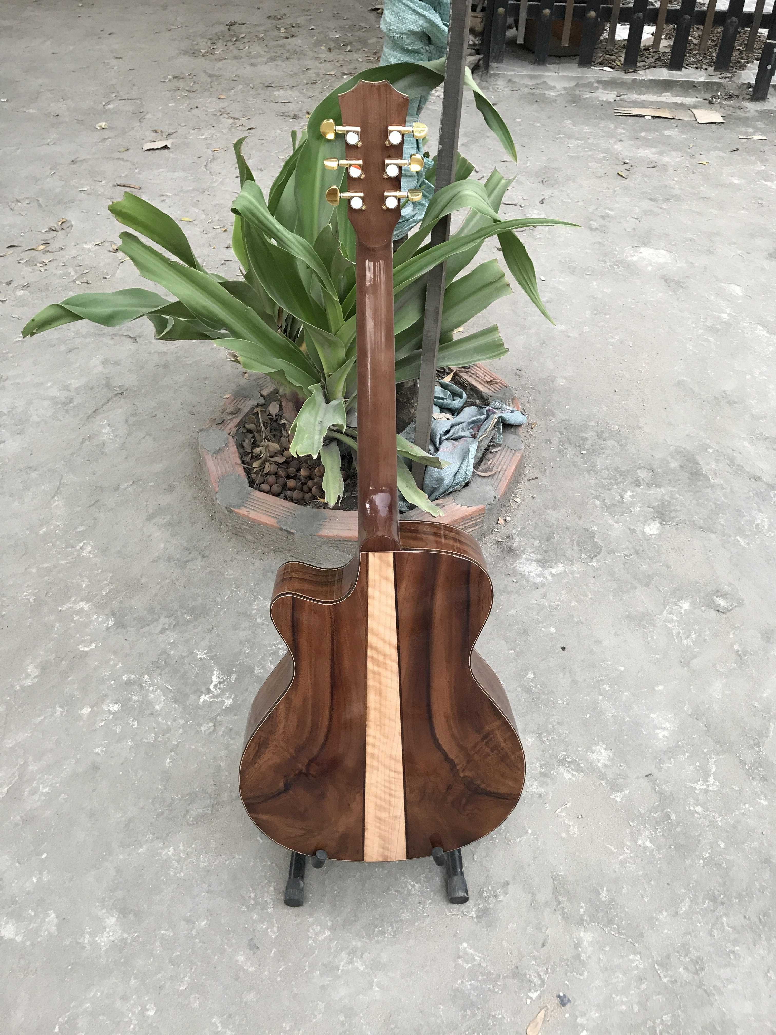 GUITAR ACOUSTIC GỖ ĐIỆP DÁNG A KHUYẾT VÁT TAY VÁT LƯNG