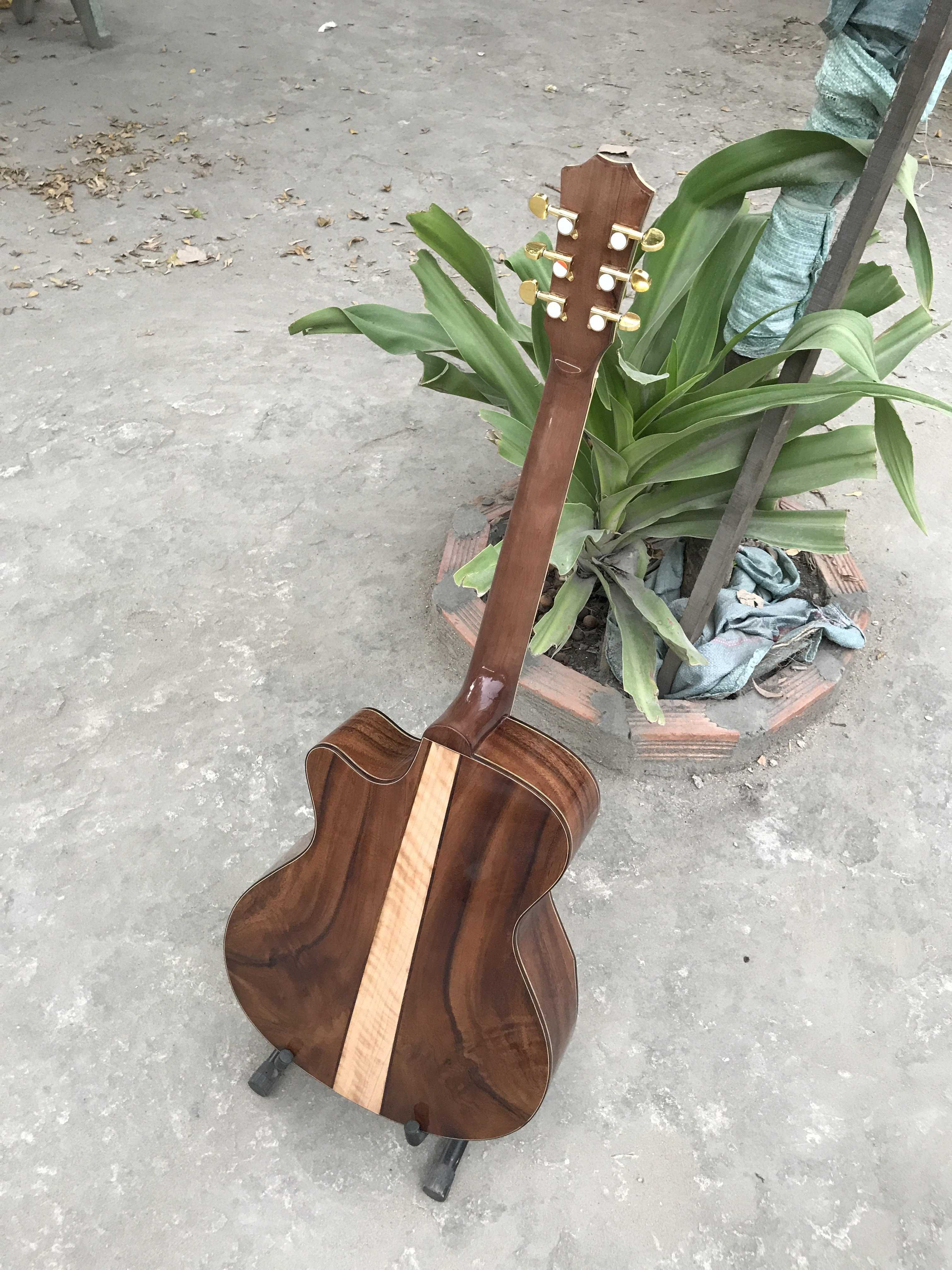 GUITAR ACOUSTIC GỖ ĐIỆP DÁNG A KHUYẾT VÁT TAY VÁT LƯNG