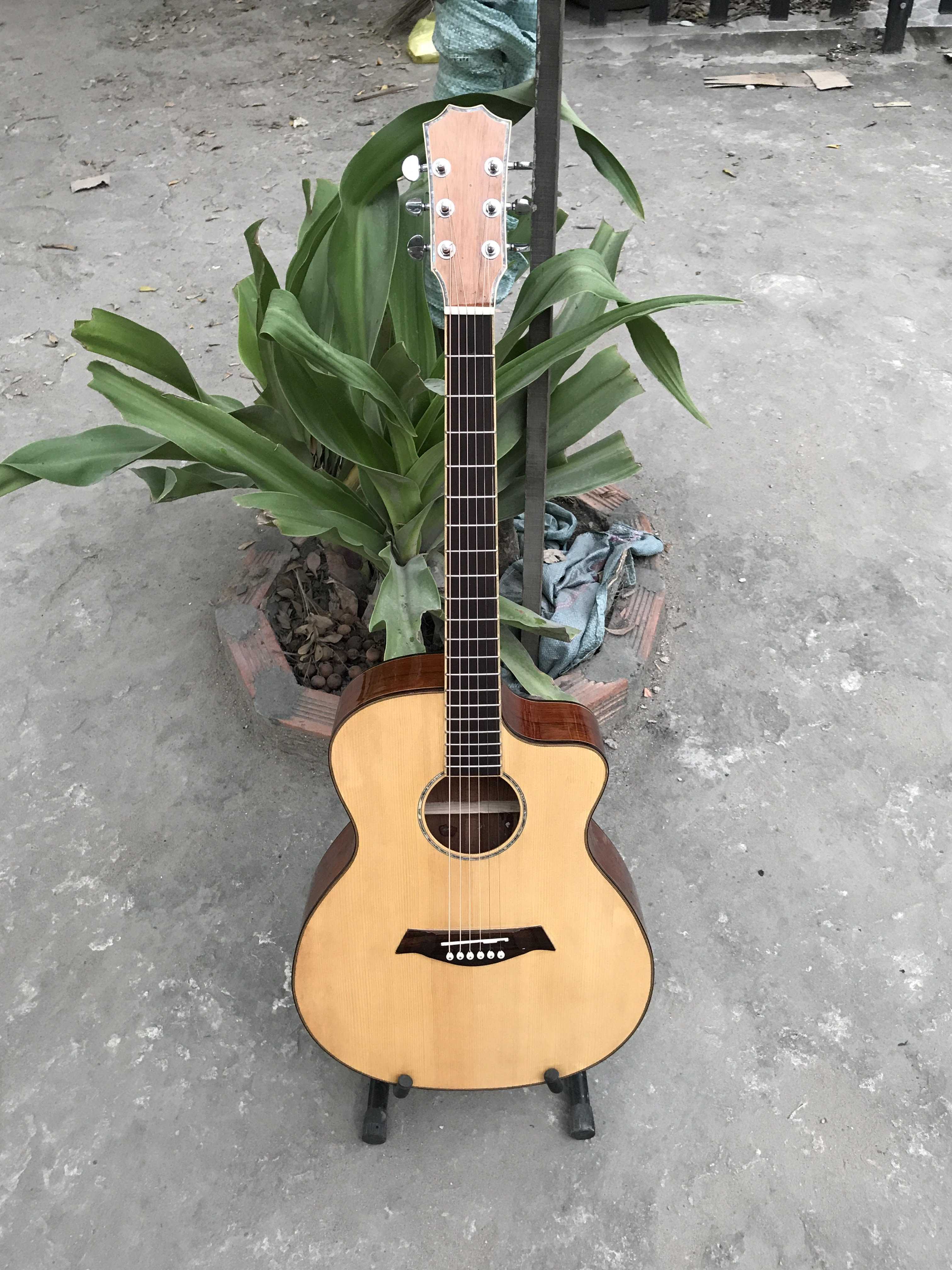 GUITAR ACOUSTIC GỖ HỒNG ĐÀO KỸ DÁNG A KHUYẾT