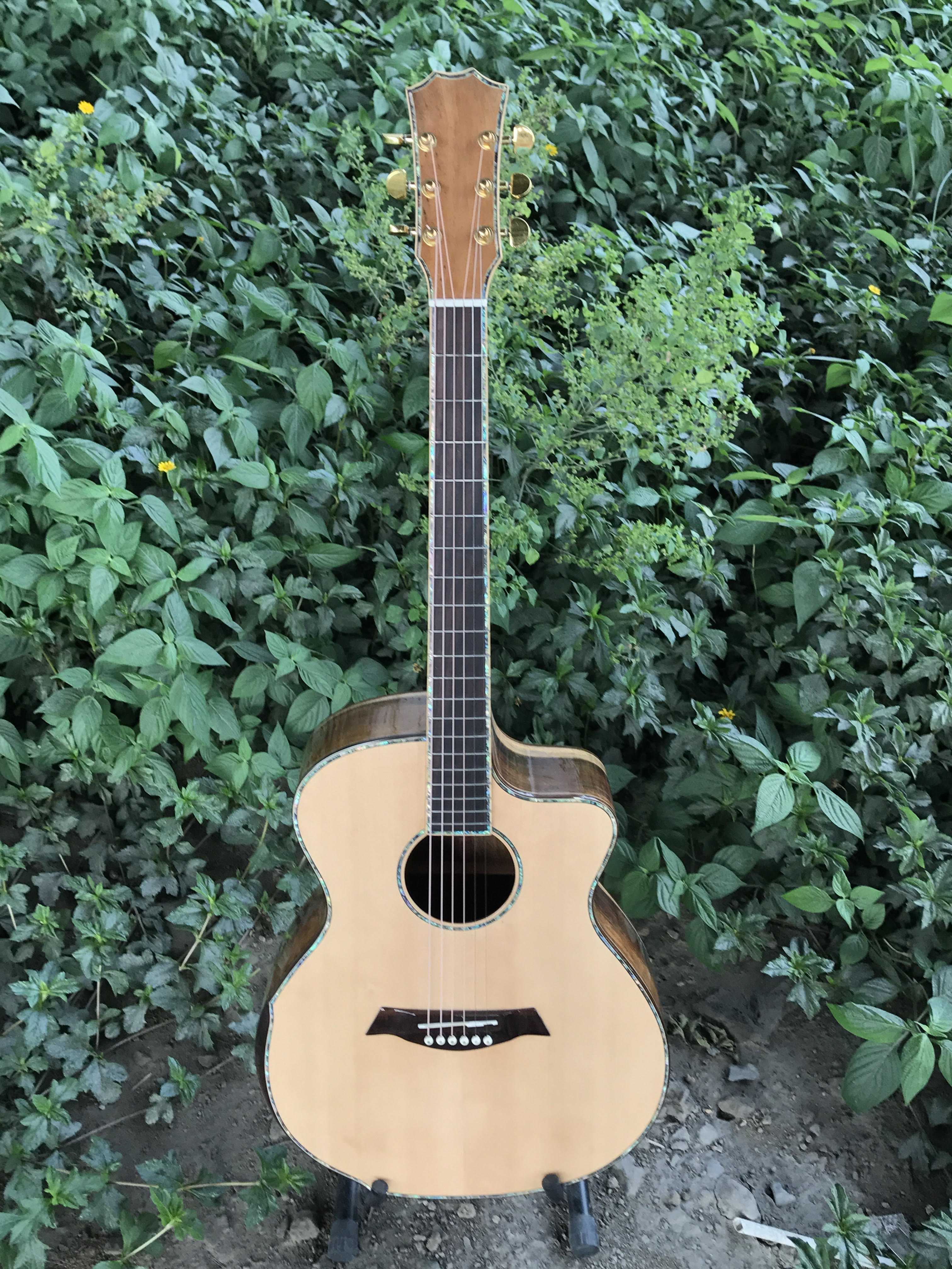 GUITAR ACOUSTIC GỖ TRẮC NAM PHI DÁNG A KHUYẾT CẨN XÀ CỪ TUYỆT PHẨM 