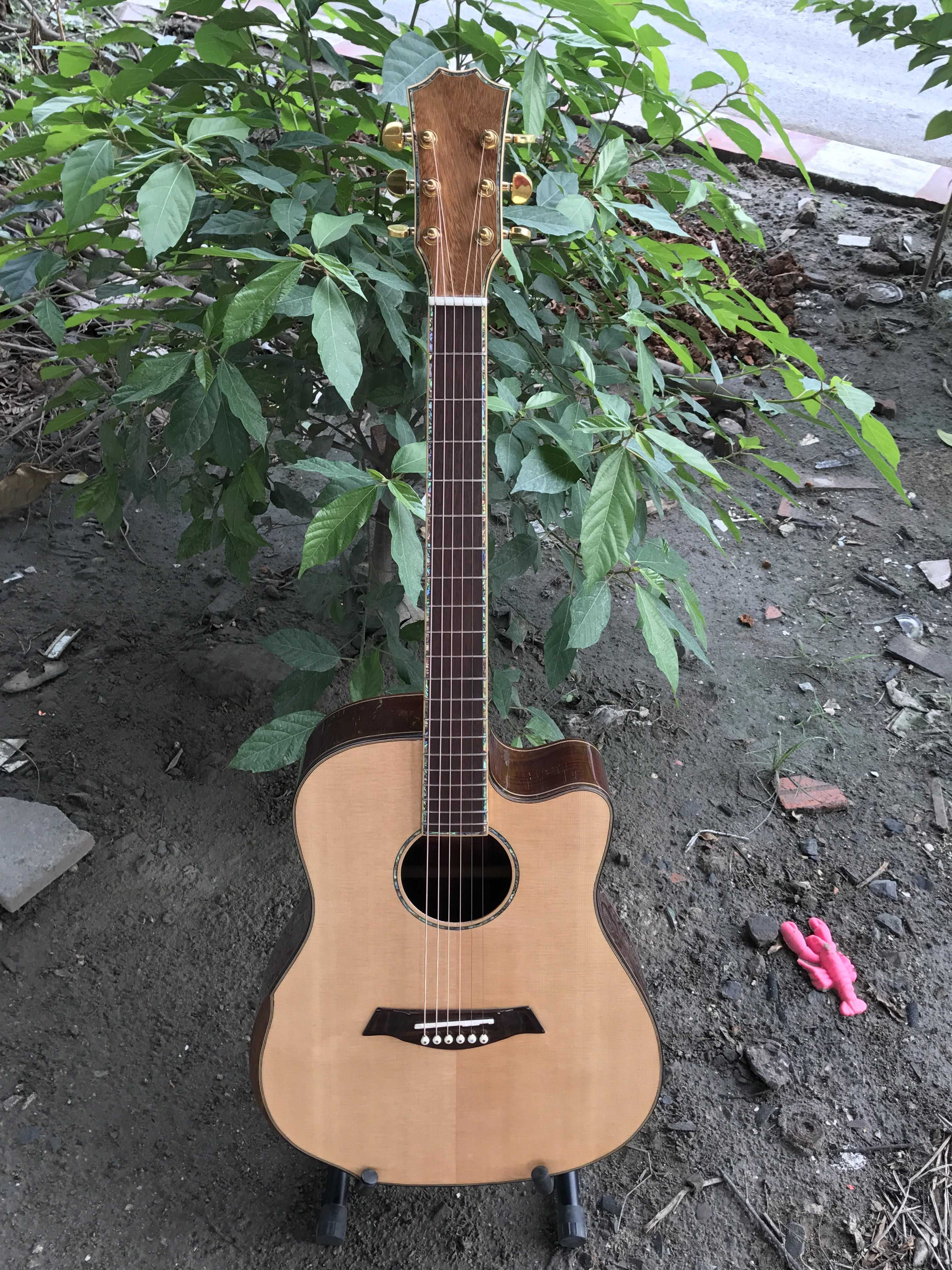 GUITAR ACOUSTIC GỖ CẨM LAI DÁNG D KHUYẾTCẨN XÀ CỪ TUYỆT PHẨM 