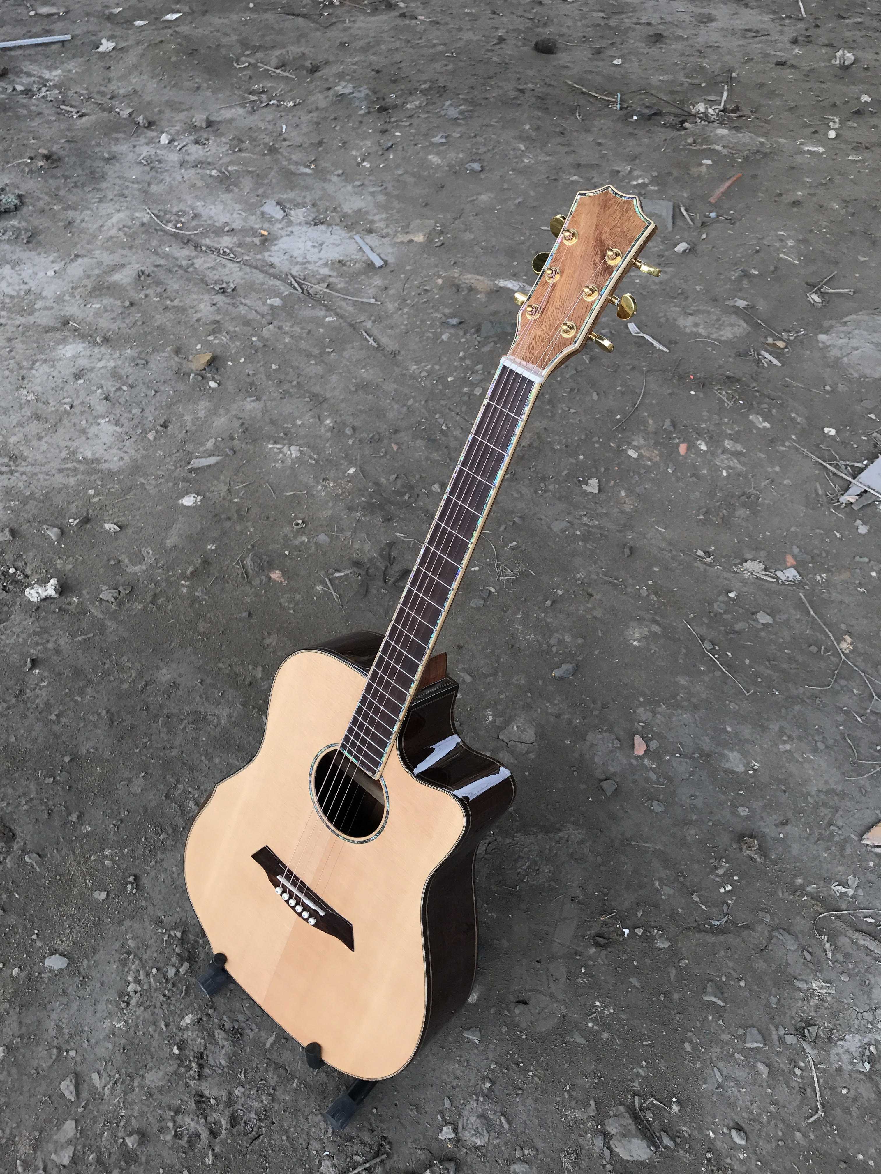 GUITAR ACOUSTIC GỖ CẨM LAI DÁNG D KHUYẾTCẨN XÀ CỪ TUYỆT PHẨM 